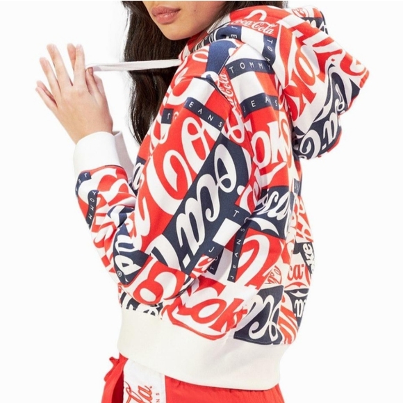 TOMMY JEANS X COCA-COLA HOODY, Unisex, Small - Picture 1 of 7
